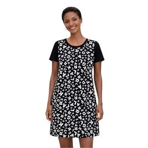 KARL LAGERFELD Paris Monogram Logo Women’s Dress Black & White Size Medium